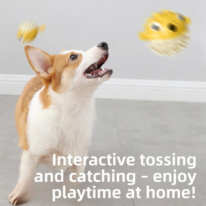 Pet Pufferfish Chew Toy Soft Durable Fun Stress Buster for Dogs