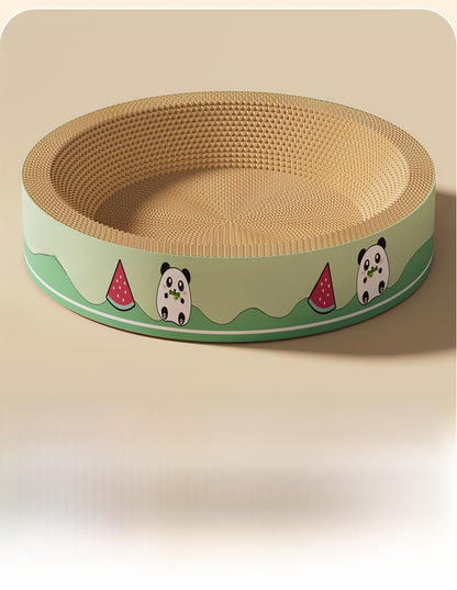 Round Cat Scratching Board Durable Non-Shedding Oval Cat Scratching Basin Extra Large All-Season Cat Bed Cat Claw Board Scratch-Resistant