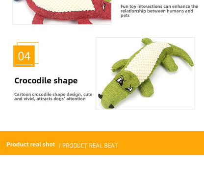 Pet Supplies Dog Plush Toy Durable Pet Toy Realistic Crocodile Sound Dog Toy