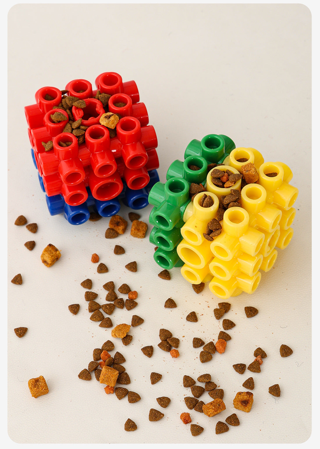 Interactive Dog Toy Treat Dispensing Ball for Teeth Cleaning Training Cube Food Puzzle Boredom Reliever Durable Chew Toy for Dogs