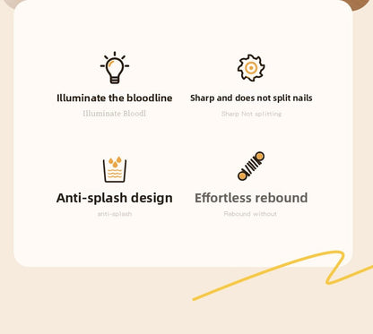 Beginner Friendly Cat Dog Nail Clipper with Light and Bloodline Indicator