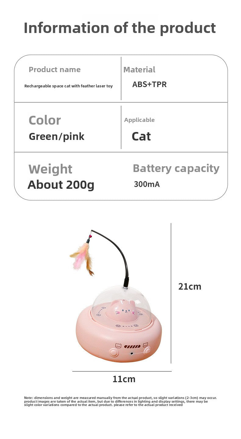 Rechargeable Electric Cat Toy Teaser Wand Laser Light Infrared Entertainment