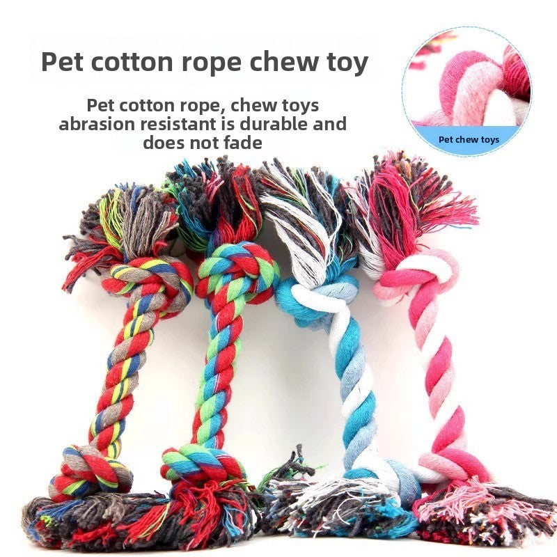 Interactive Dog Bite Pulling Rope Knot Toy for Medium to Large Puppies
