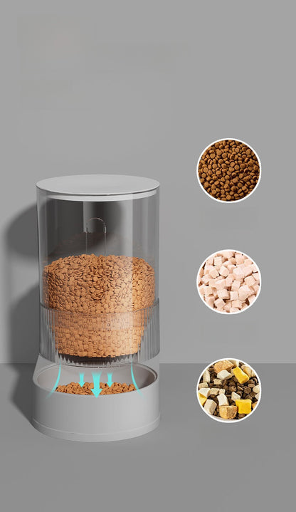 Automatic Cat and Dog Feeder and Water Dispenser Combo with Double Bowls, Neck Protection, Anti-Clumping, Large Capacity Pet Food Utensils