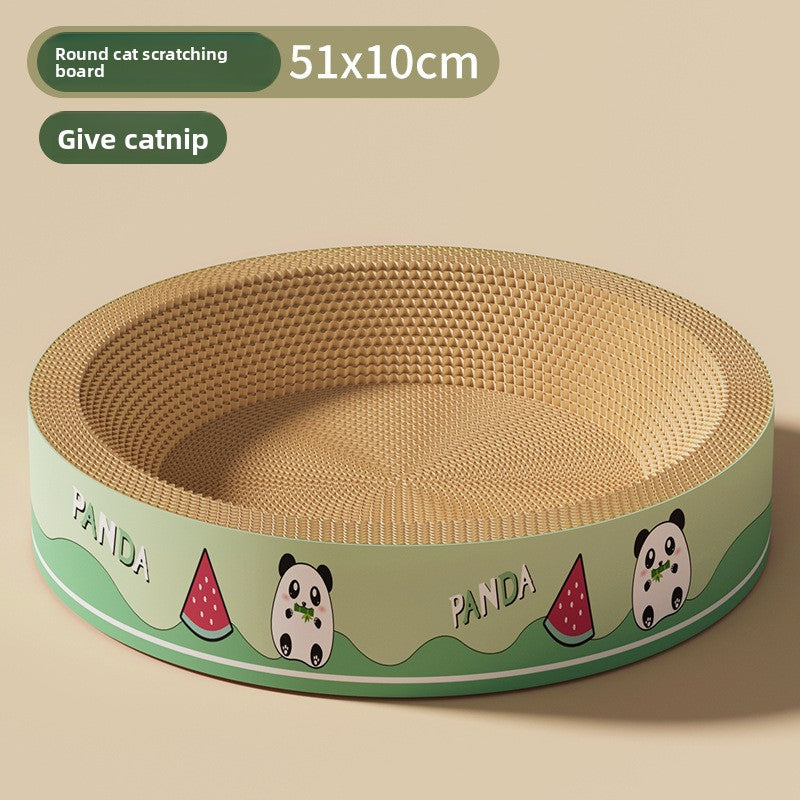 Round Cat Scratching Board Durable Non-Shedding Oval Cat Scratching Basin Extra Large All-Season Cat Bed Cat Claw Board Scratch-Resistant