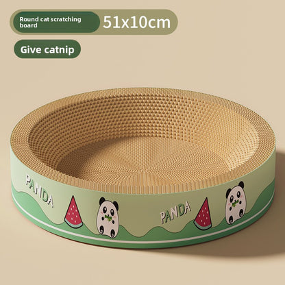 Round Cat Scratching Board Durable Non-Shedding Oval Cat Scratching Basin Extra Large All-Season Cat Bed Cat Claw Board Scratch-Resistant