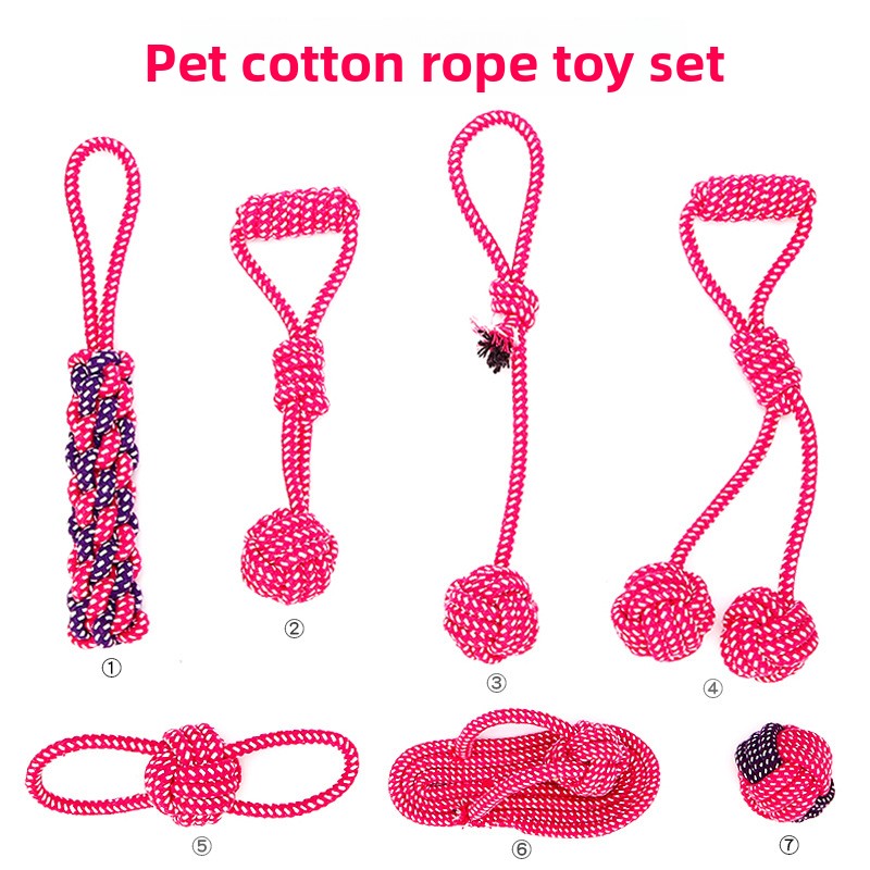 Dog Toys New Pet Cotton Rope Combination Set for Teeth Grinding