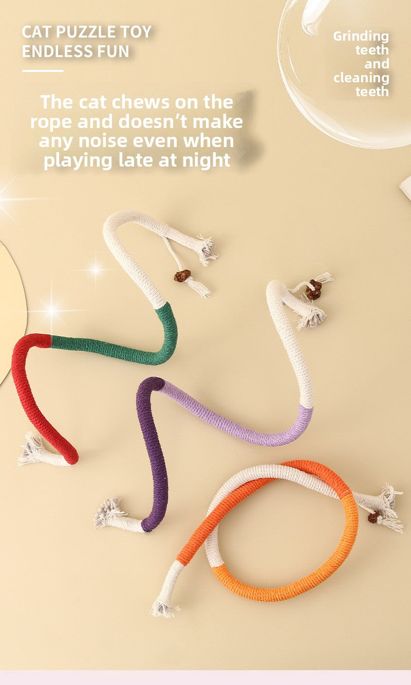 Cat Self-Entertainment Chew Rope Teeth Cleaning Artifact