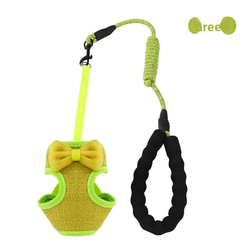 New Bowknot Design Cat Leash Vest-Style Adjustable Walking Harness