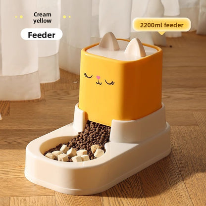 Fully Automatic Cat Drinking Device Combined with Food Feeder for Pets Cats Dogs