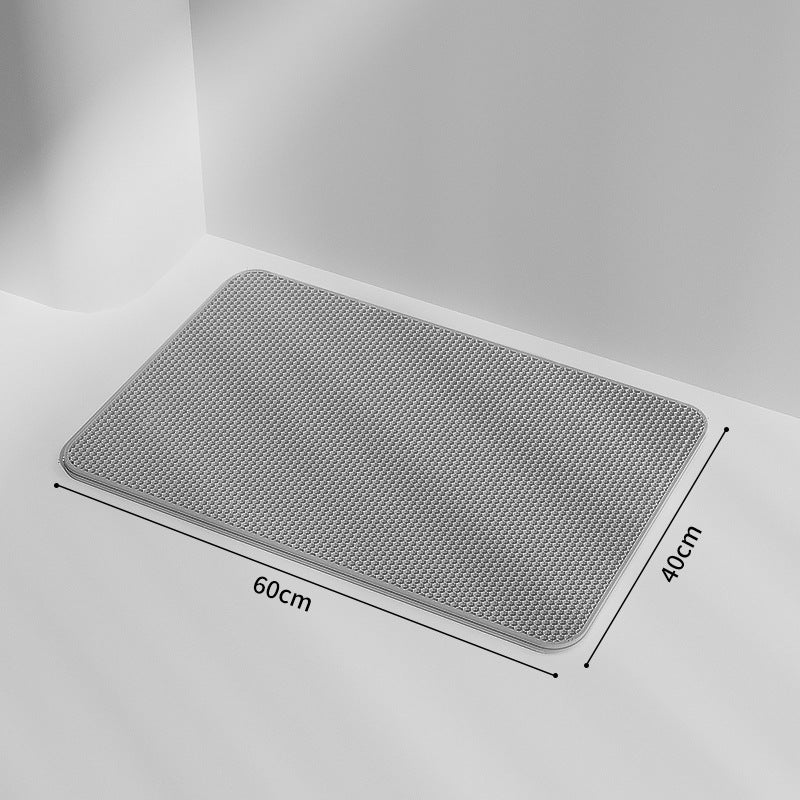 Extra Large Cat Litter Mat Heavy Duty Anti Tracking Litter Box Mat with Low Profile Edge Non Slip Bottom for Kitty Litter Containment