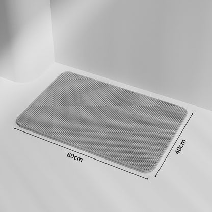 Extra Large Cat Litter Mat Heavy Duty Anti Tracking Litter Box Mat with Low Profile Edge Non Slip Bottom for Kitty Litter Containment