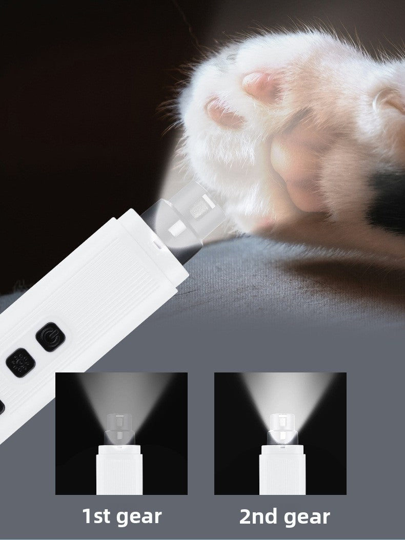 Pet Nail Grinder Clipper with Light for Dogs Cats