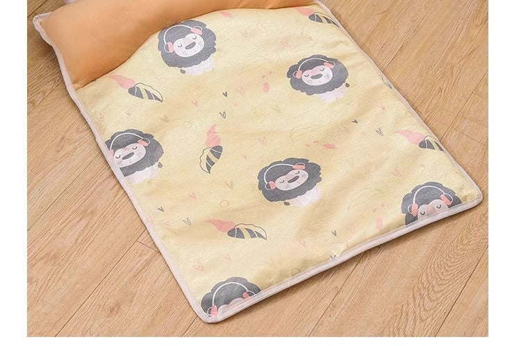 Dog Cat Summer Ice Silk Cooling Mat Pet Bed All Seasons for Small Medium Pets