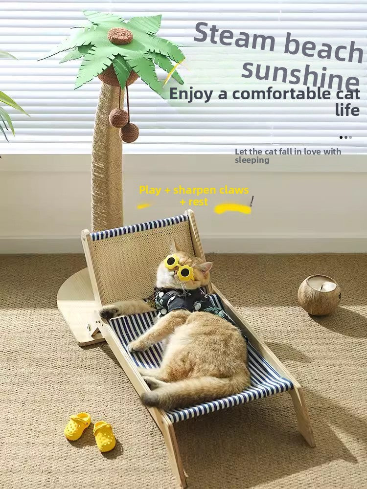 Complete Cat Delight: Frame Bed Roller Scratching Post