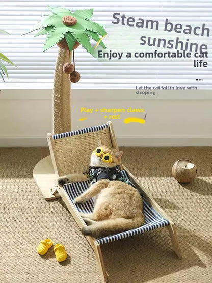 Complete Cat Delight: Frame Bed Roller Scratching Post