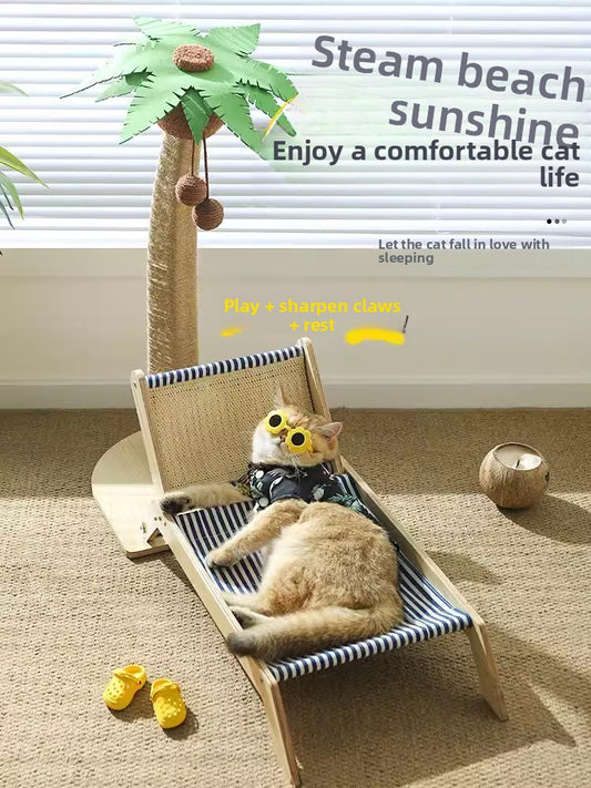 Complete Cat Delight: Frame Bed Roller Scratching Post