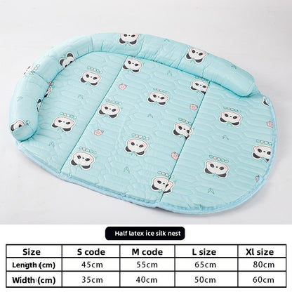 Ice Silk Dog Sleeping Mat Summer Cooling Pet Bed Cat Washable Ice Mat