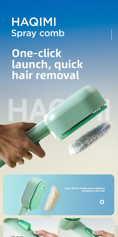 Magic Cat and Dog Hair Brush with Antibacterial Blue Light Spray Professional Pet Grooming Comb for Shedding Control Effectively Removes Loose Undercoat Fur