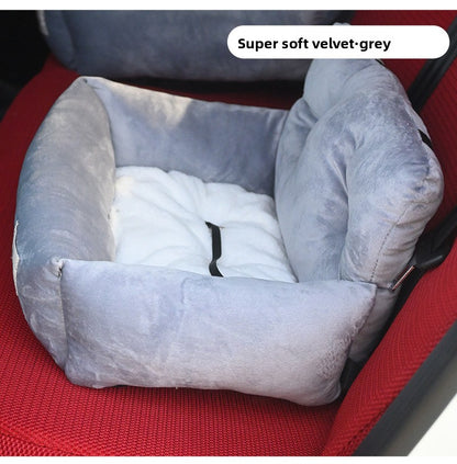 Heavy Duty Waterproof Dog Car Seat Cover Non Slip Pet Bed Mat with Safety Belt for Cars Trucks and SUVs Washable Travel Cushion for Dogs and Cats