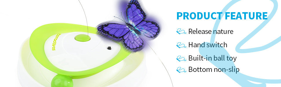 Self-Entertaining Electric Cat Toy 360-Degree Automatic Butterfly Ball Fun