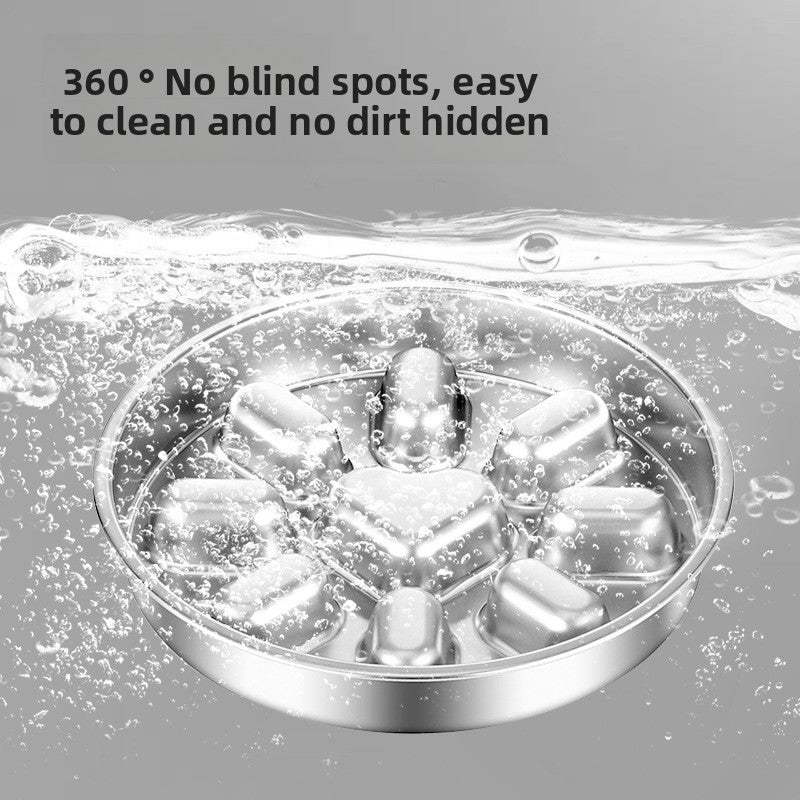 304 Stainless Steel Slow Feeder Heart Bowl for Cats and Dogs