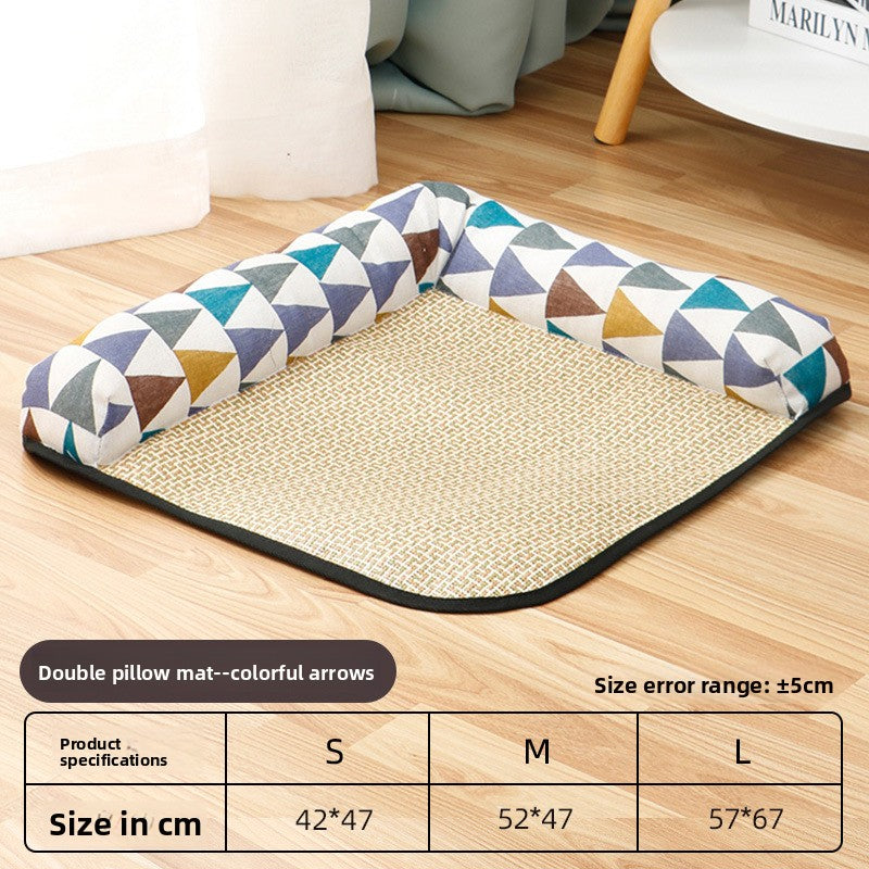 Pet Bed for Cats Dogs AllSeason Mat Summer Cool Sleeping Gear Small Medium Sizes