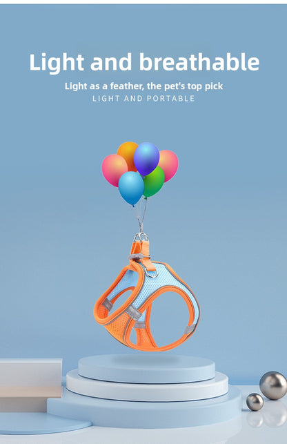 New Pet Vest-Style Pet Harness Reflective Breathable Cat Dog Leash Walking Leash Dropshipping