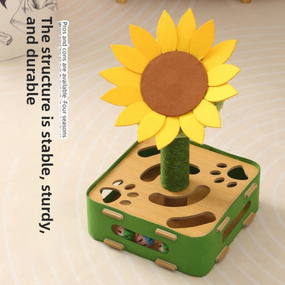 Cat SelfEntertainment Gadget Teaser Wand Durable Scratching Post MultiPlate Ball Bell Maze Board