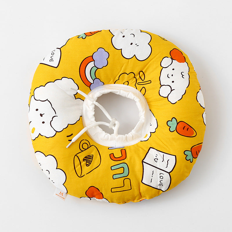 Pet Elizabethan Collar Anti-Bite Anti-Lick Soft Headband Cat Dog Neutering Shame Collar Adjustable Neckband