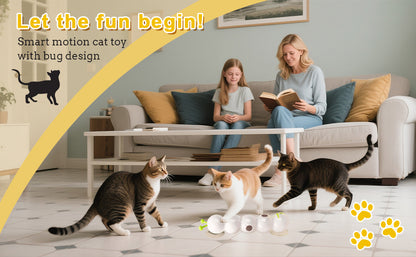 Smart Electric Caterpillar Teasing Light-Sensitive Cat Whack-A-Mole Toy