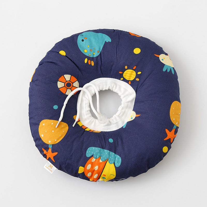 Pet Elizabethan Collar Anti-Bite Anti-Lick Soft Headband Cat Dog Neutering Shame Collar Adjustable Neckband