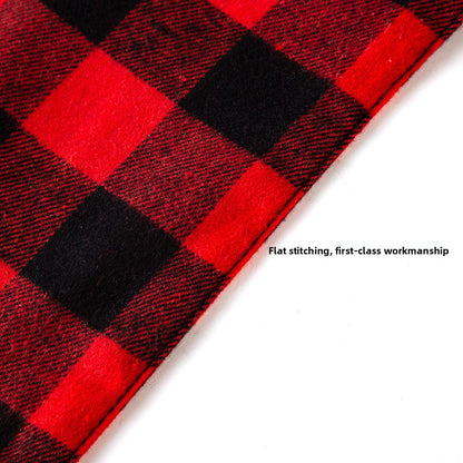 100% Cotton Plaid Pet Bib Triangle Scarf Perfect for Christmas Dog