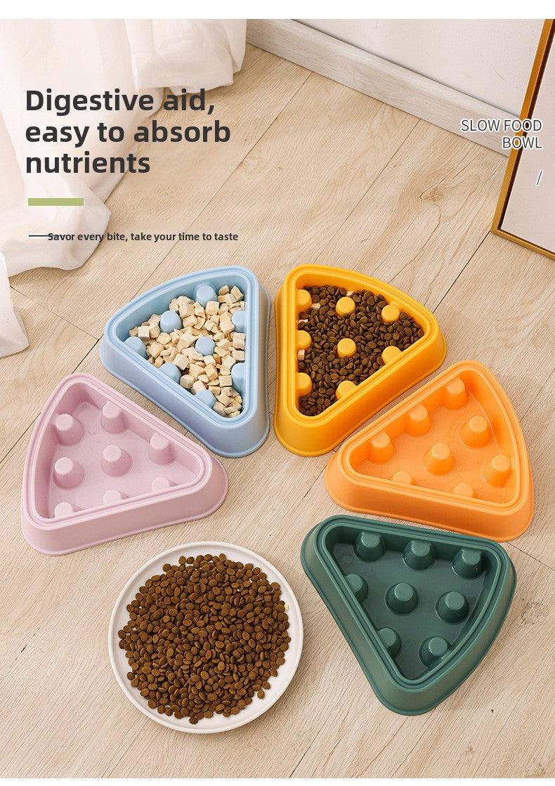 Interactive Puzzle Feeder Bowl Large Size Slow Feed Dog Bowl Anti Gulping Choking Cartoon Pizza Design Fun Pet Supplies for Dogs Cats