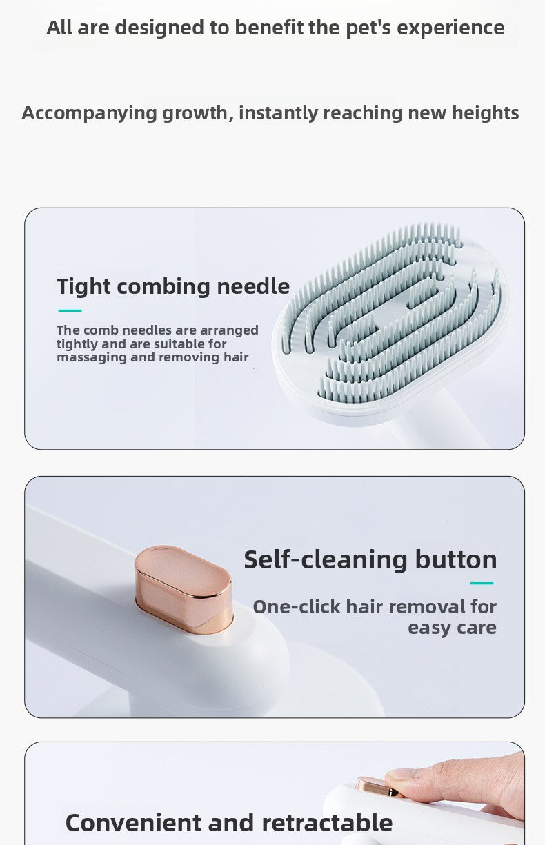 Gentle Needle Comb for Cats and Dogs Premium Pet Hair Brush to Remove Loose Hair and Reduce Shedding Detangling Comb for Pet Grooming at Home