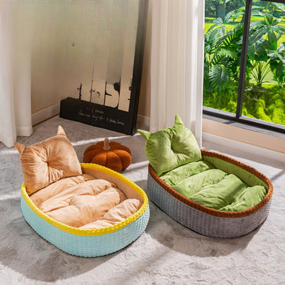 AllSeason Japanese Rattan Cat Bed Internet Famous Summer Mat ExtraLarge Scratch Board