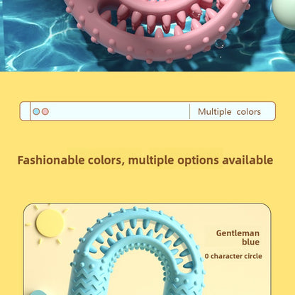 TPR Teething Chew Toy for Dogs and Cats Interactive Dental Cleaning O-Ring Soothing Puppy Kitten Pet Supplies