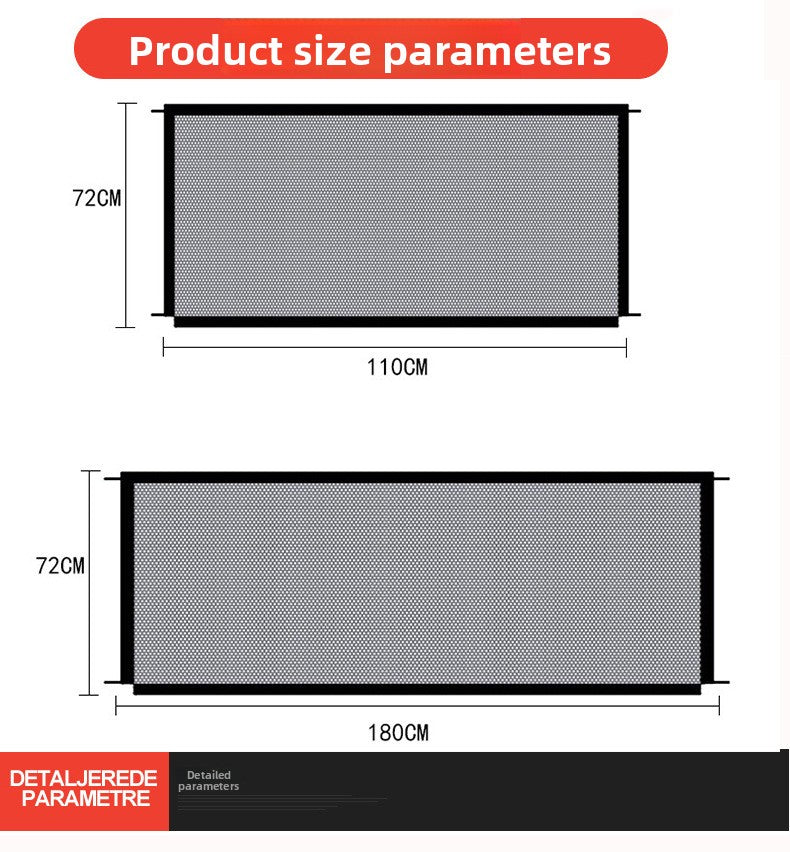 Portable Dog Playpen Large Indoor Outdoor Pet Fence Foldable Isolation Net for Puppy Cat Safety Barrier No Installation Needed