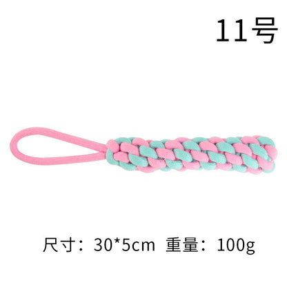 Pink Blue Combination Pet Cotton Rope Knot Toy for Tough Chewing Dogs