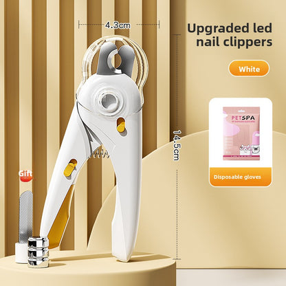Beginner Friendly Cat Dog Nail Clipper with Light and Bloodline Indicator