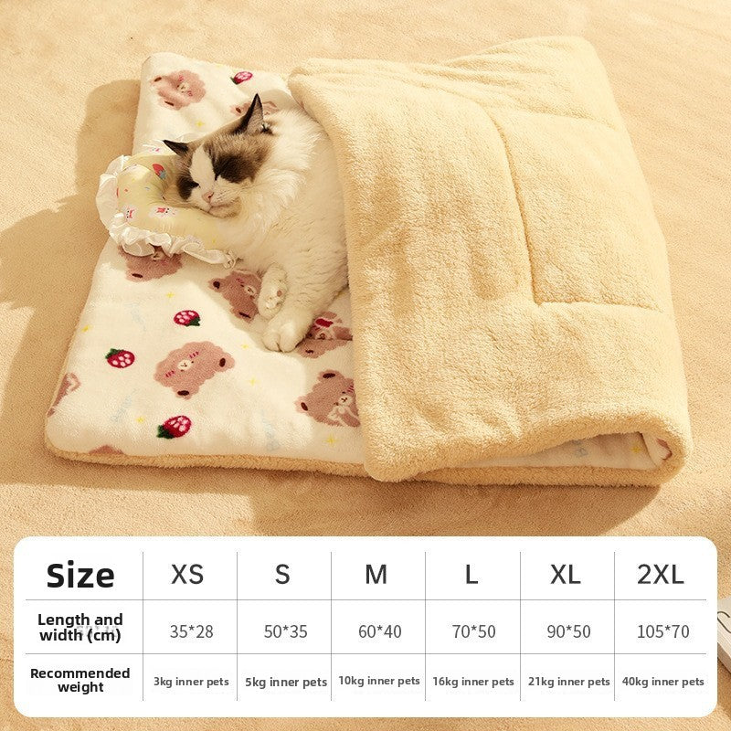 Electric Heating Pad for Cats and Dogs Waterproof Pet Warmer Mat Thermostat Control Ultra Soft Fleece Winter Bed for Puppy Kitten
