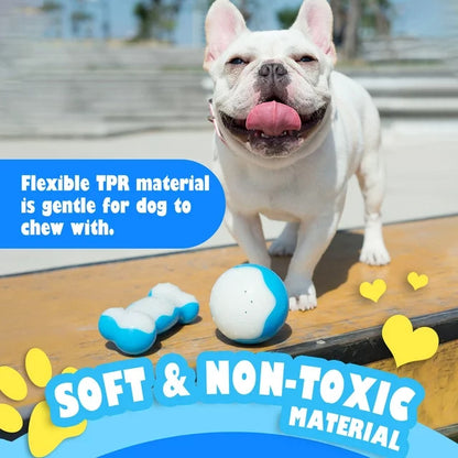 Dog Summer Refreshing Ice Ball Bone Soft Gel Chew Toy