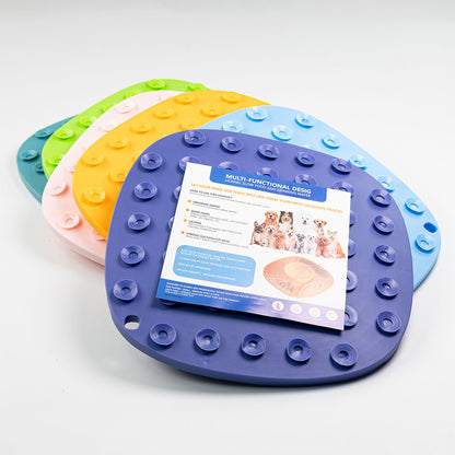 Premium Silicone Slow Feeder Bowl for Dogs and Cats Anti Choke Anti Spill Food Mat with Non Slip Bottom for Messy Eaters