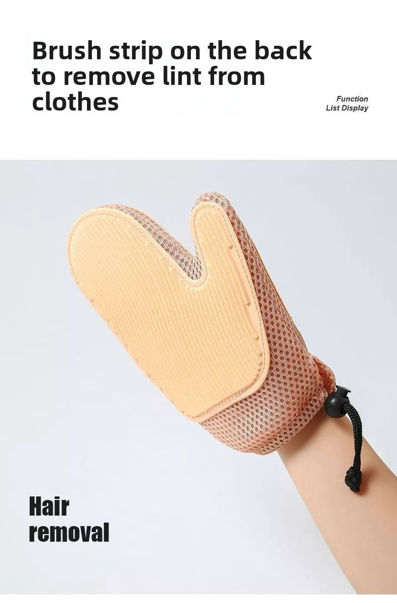 Pet Grooming Gloves Brush Dog Cat Shedding Hair Removal Cleaning Essential Supplies