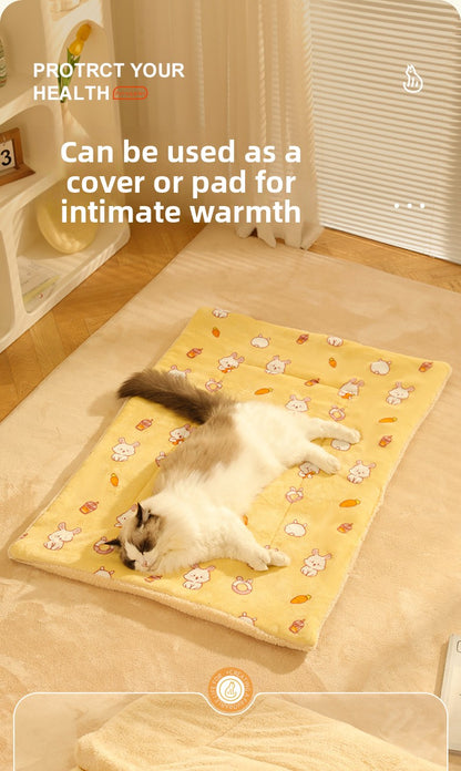 Electric Heating Pad for Cats and Dogs Waterproof Pet Warmer Mat Thermostat Control Ultra Soft Fleece Winter Bed for Puppy Kitten