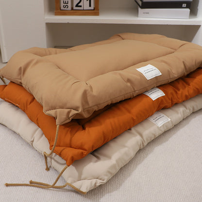 Cozy Ins Style Pet Bed Warm Thickened Marzis Cage Cushion for Dogs Cats Autumn Winter Soft Plush Comfortable Mat Korean Design