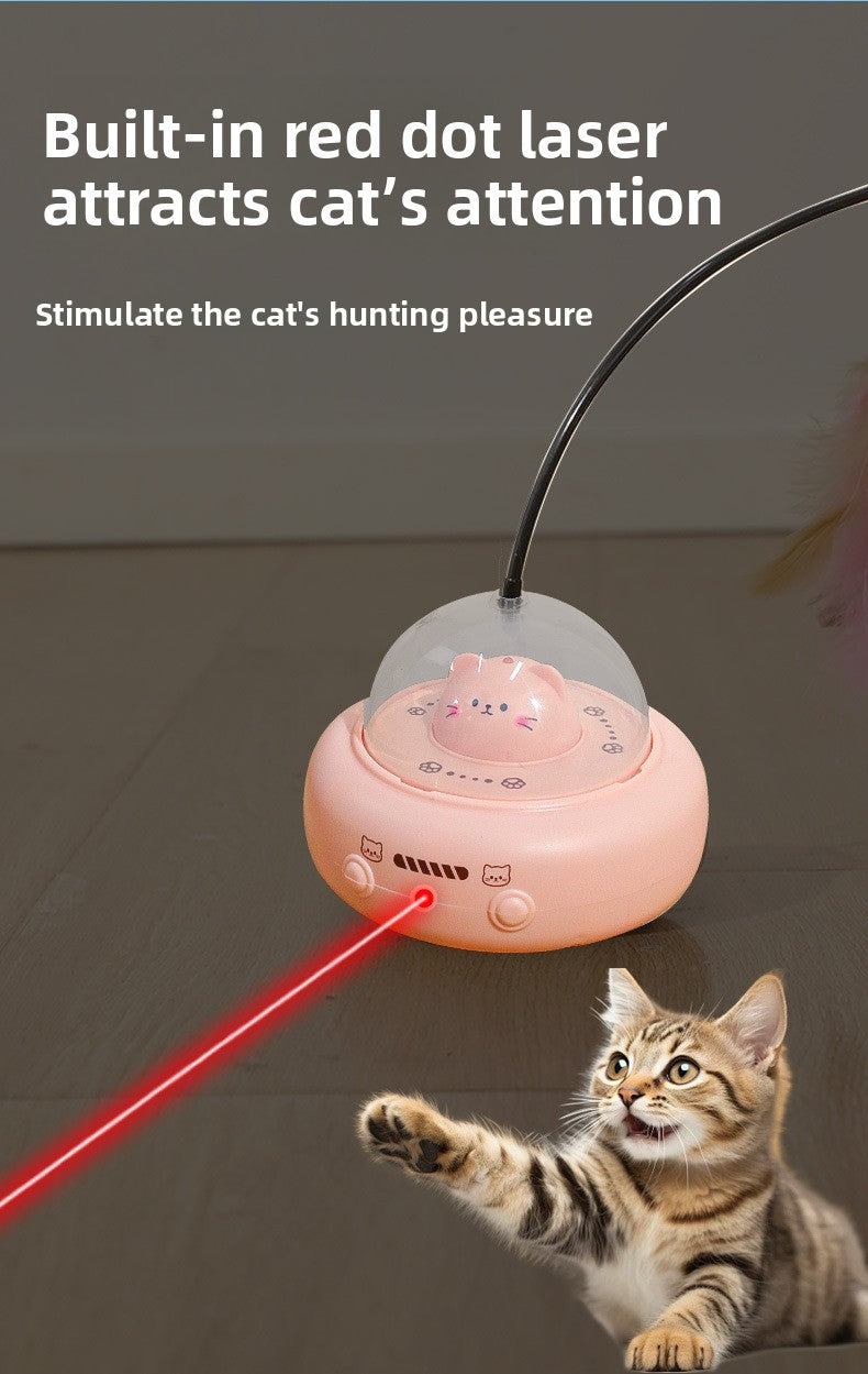 Rechargeable Electric Cat Toy Teaser Wand Laser Light Infrared Entertainment