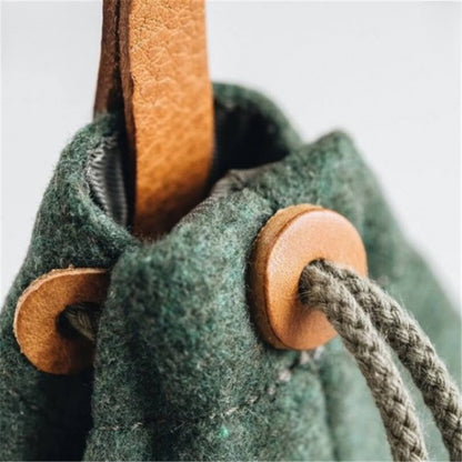 Portable Pet Dog Snack Bag Outdoor Drawstring Canvas Dog Food Bag Dog Supplies