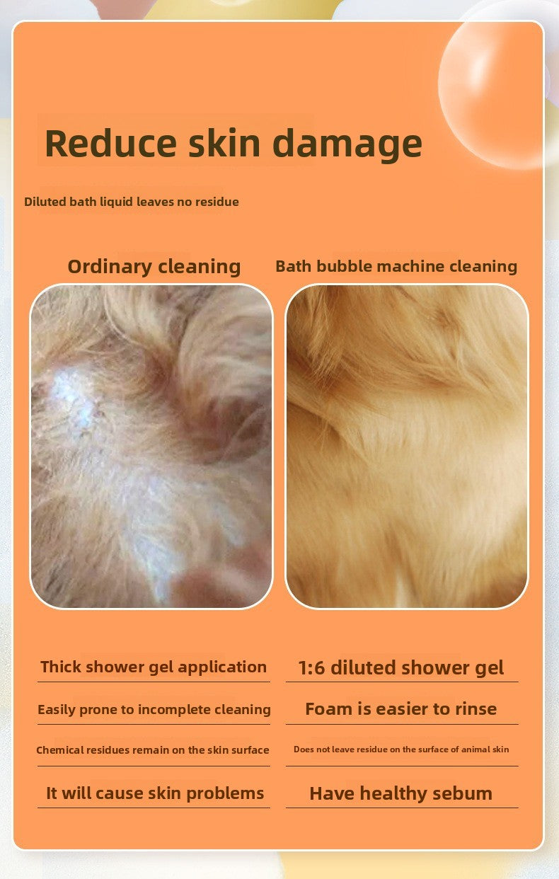 Professional Pet Bath Foam Maker Machine Automatic Foamer for Dogs Cats with Adjustable Dilution Bottle and Cute Yellow Duck Design