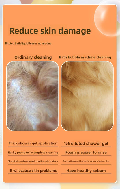 Professional Pet Bath Foam Maker Machine Automatic Foamer for Dogs Cats with Adjustable Dilution Bottle and Cute Yellow Duck Design